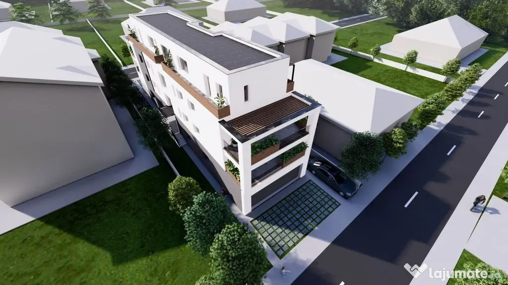 4 camere cu terasa de 22 mp, 3 bai, etaj 1/3, FINISAT MOD...