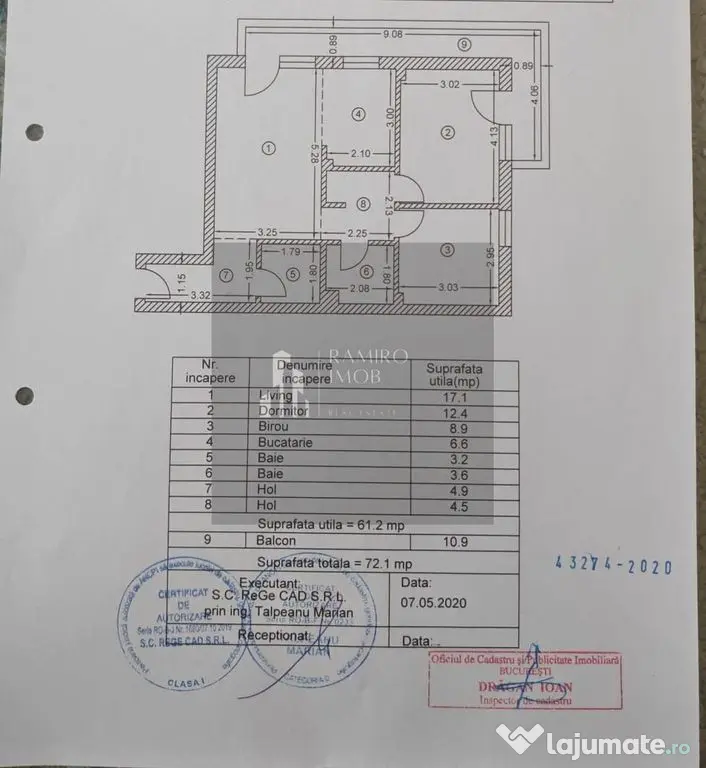 Bloc Nou Finalizat 3 camere 72mp Loc de parcare Metalurgiei