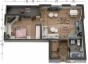 Apartament modern cu 2 camere | Terasă | 50,56 mp utili 