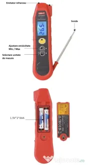 Termometru 2 in 1 infrarosu + sonda de temperatura Uni-t UT320T