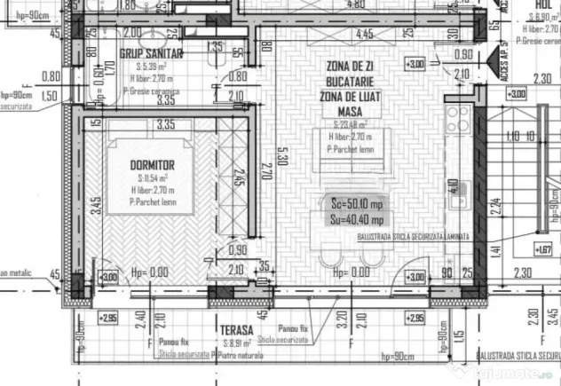 Apartament 2 camere, 40,40mp | Zona Petrom | Baciu |