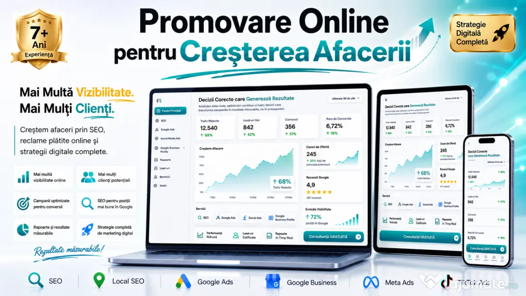 Servicii SEO Profesionale | Promovare Optimizare SEO & SEM Google & Meta Ads