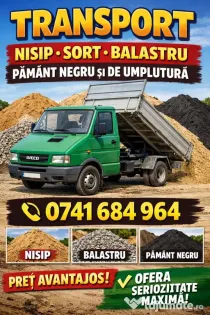 Vand Nisip,Balastru,Pământ Negru