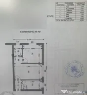 Apartament 2 camere parter S.C. 52.95 mp Bloc Caramida ! 