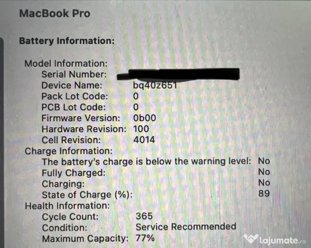 MacBook Pro 16” 2021 M1 Pro 10-core / 16GB / 1TB SSD/ Stare foarte bună