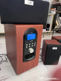 Sistem audio Genius SW-HF 5.1 5005 – 150W RMS, Cherry Wood