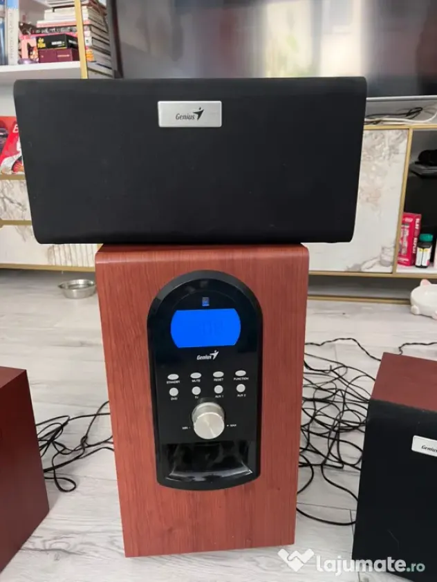 Sistem audio Genius SW-HF 5.1 5005 – 150W RMS, Cherry Wood