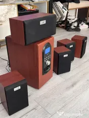 Sistem audio Genius SW-HF 5.1 5005 – 150W RMS, Cherry Wood