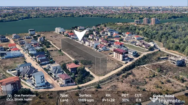 Teren Dezvoltare | 1.869 mp | PUD Aprobat | Str. Jupiter - P