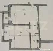 Apartament 2 camere open space, 61.4 mp, zona Damila