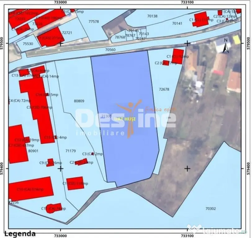 Teren intravilan categorie de folosinta curti constructii... - Husi (Vaslui)