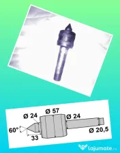 Varf rotativ con de centrare pentru strung CM3 