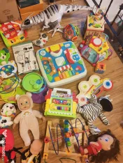 Jucarii bebe lot - unele cu sunete, puzzel lemn - interactiv 