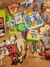 Jucarii bebe lot - unele cu sunete, puzzel lemn - interactiv 