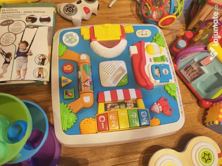 Jucarii bebe lot - unele cu sunete, puzzel lemn - interactiv