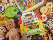Jucarii bebe lot - unele cu sunete, puzzel lemn - interactiv 