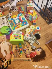 Jucarii bebe lot - unele cu sunete, puzzel lemn - interactiv 