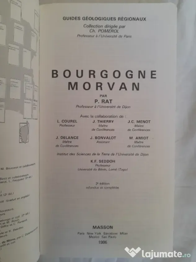 Guides géologiques régionaux, Bourgogne, Morvan, 2e édition