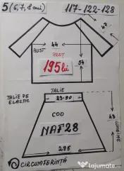 Costum popular pentru copii 6-7-8-9 ani, 195 lei