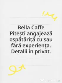 Angajam ospătăriță
