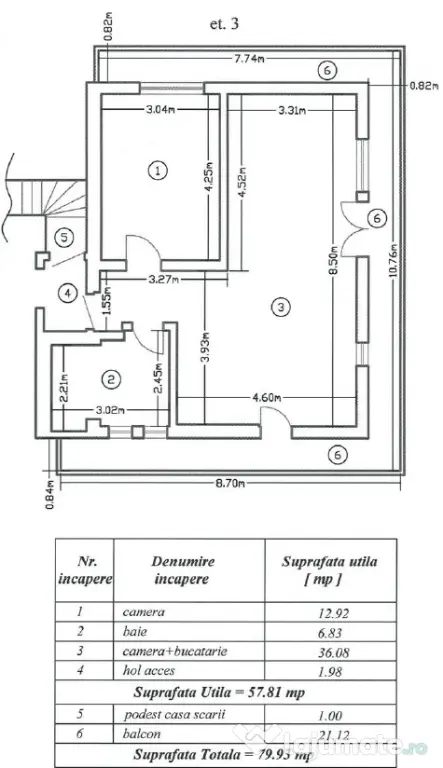 Proprietar, ap. 2 camere decomandat, 79 mp Domenii, Ion Mihalache 315, centrala