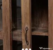 Dulap din Lemn Tec cu Vitrina 