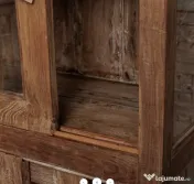 Dulap din Lemn Tec cu Vitrina 