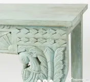 Consola din Lemn Sculptat - Albastra