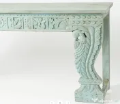 Consola din Lemn Sculptat - Albastra