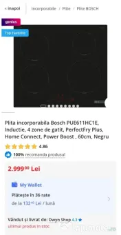 Plită Inducție Bosch PUE611HC1E - Nouă, Factură și Garanție 