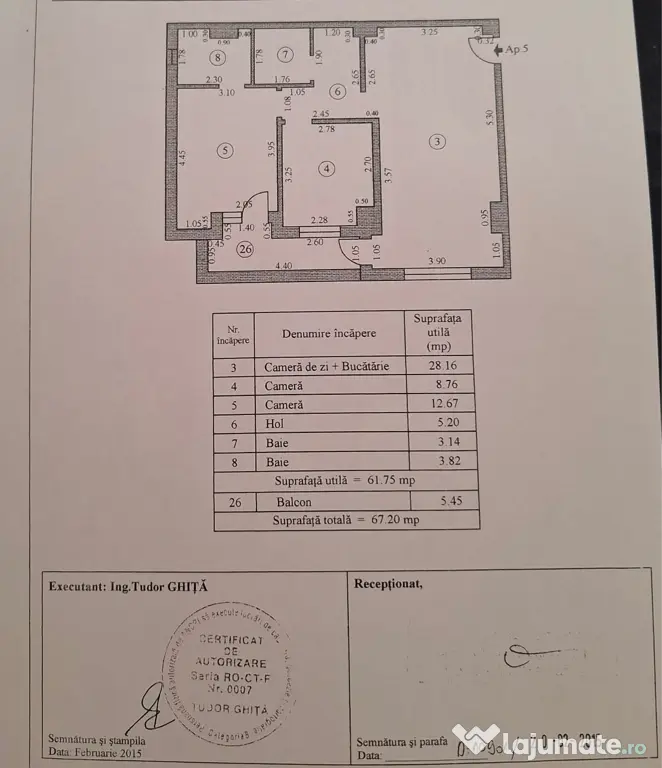 Vând apartament 3 camere | Mobilat & Utilat Complet