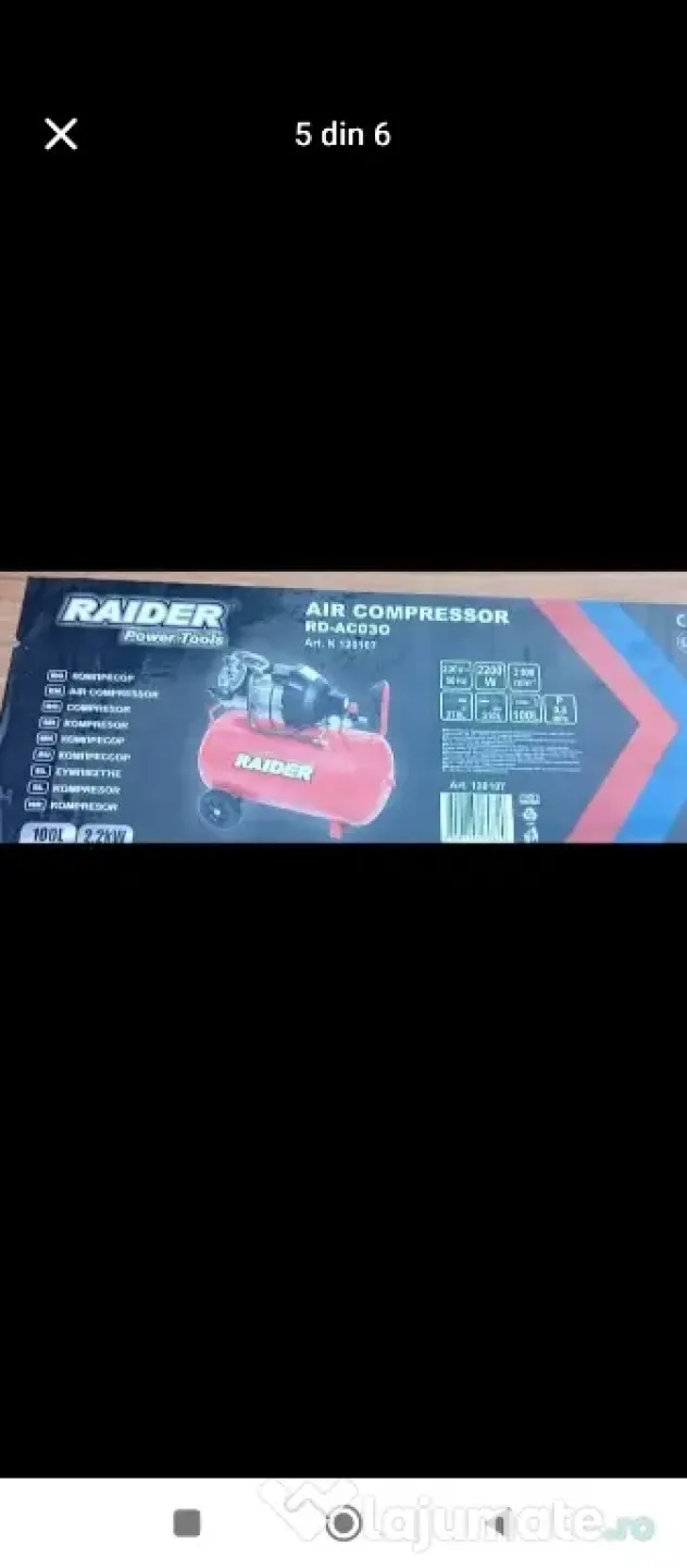 vând compresor 100 L