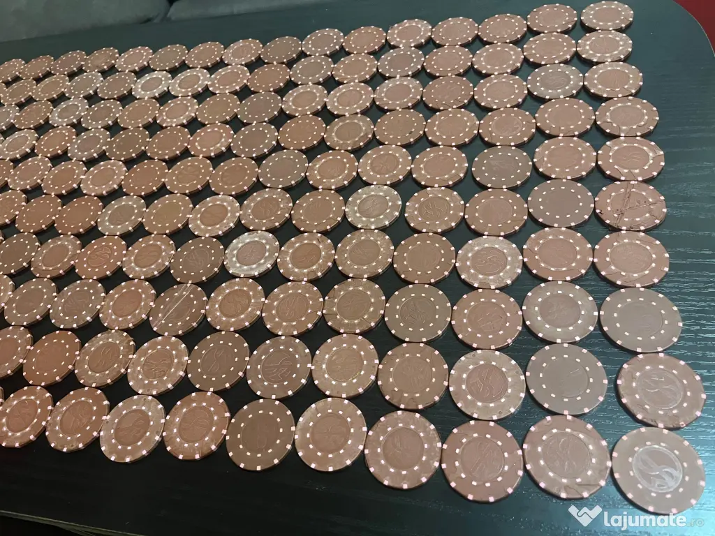 Lot Jetoane Cazinou Vintage Ruletă Franceză (199 buc) + Suporturi Originale B&G