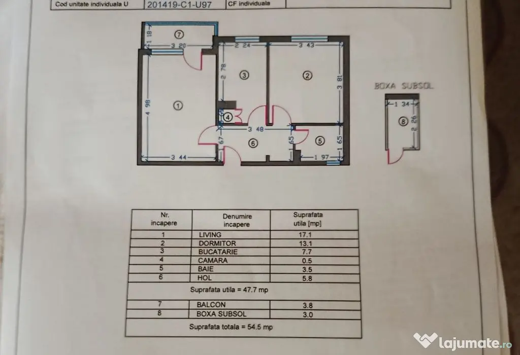 Tomis 3-apartament 2 camere decomandat cu gaze - Constanta (Constanta)