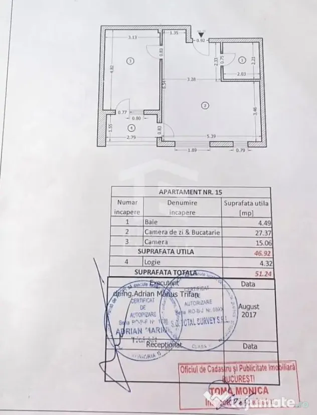 Apartament 2 camere Rahova | 51,24 mp | Bloc 2017 - Bucuresti (Bucuresti-Ilfov)