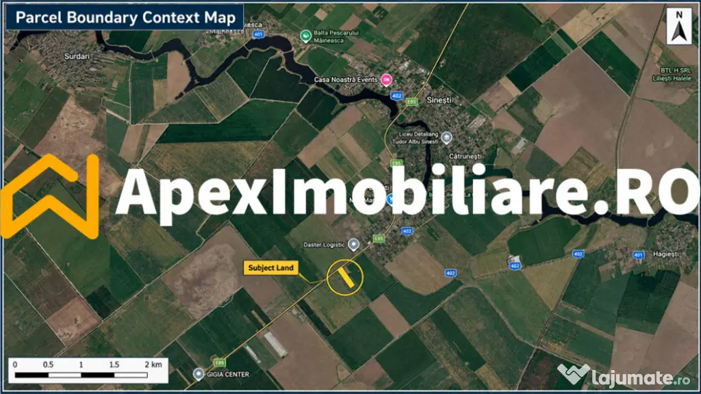 Teren Intravilan Sat Lilieci Com. Sinesti IL, Deschidere la - Lilieci (Ialomita)