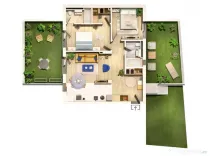 Apartament 3 camere, semifinisat, 82 mp, 3 terase, Zona Cent
