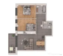 Apartament 3 camere, 70,45mp, ansamblu NZEB zona Terra