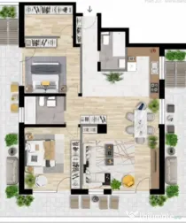 Apartament 3 CAM, SU 89.2MP, 2 BAI 1 TERASA, zona INTRE LACU