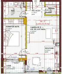 Apartament 2 camere 53,10mp, zona Tineretului