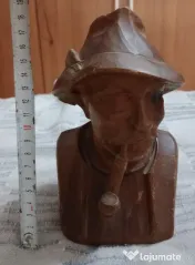 Bust din lemn sculptat manual 19 cm. Black Forest