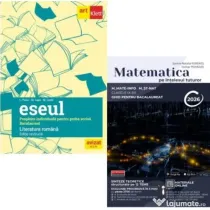 Pachet Bacalaureat 2026. Eseul. Literatura Romana. Pregatire individuala pentru proba scrisa si Matematica pe intelesul tuturor M-mate-info, M-stiinte