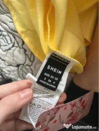 Rochie galbena cu funda ajustabila 