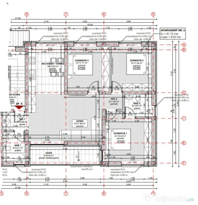 0% Comision, Apartament Nou cu 4 camere, zona livada Meses. - Zalau (Salaj)