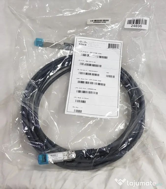 Cablu fibra optica cisco sfp, h10gb-cusm, 800-33113-02, 5m