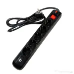 Prelungitor spacer pp-5-18b-usb, usb 2.1 quick charge x 2, schuko x 5, cablu 1.8m, 16a, protectie co