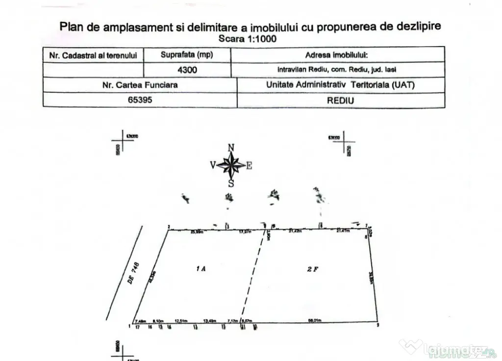 Teren intravilan, 4300 mp, zona Breazu - Breazu (Iasi)
