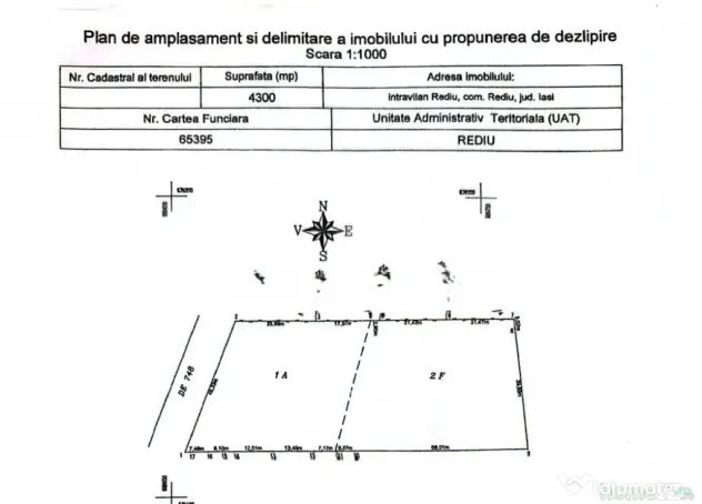 Teren intravilan, 4300 mp, zona Breazu - Breazu (Iasi)