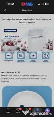 Ladă frigorifică Heinner HCF-205NHA+ 200 L – funcțională, Winter Protection 