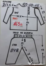 Costum Dovlecel pentru copii 4-5-6,165 lei 